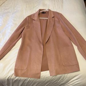 Suede like dusty pink blazer